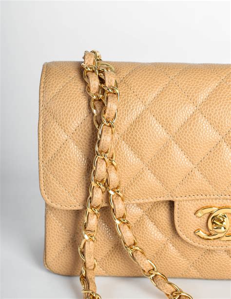 chanel beige small classic flap|Chanel classic flap shoulder bag.